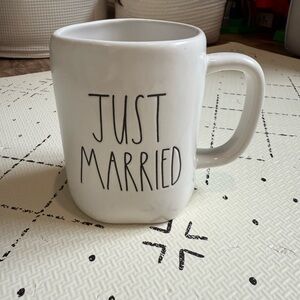 Rae Dunn White Just Married Mug Dining